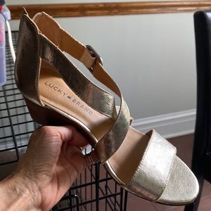 Wedge elogent summer sandles, foam soles, excellent condition, never worn